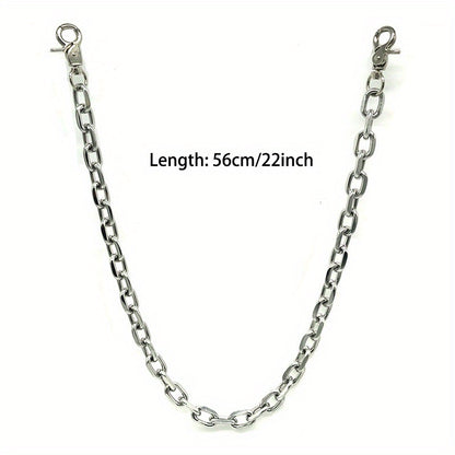 Punk Belt | Aluminum Chain, Fashionable Unplated Metal, Key Chain, Pants Chain for Men
