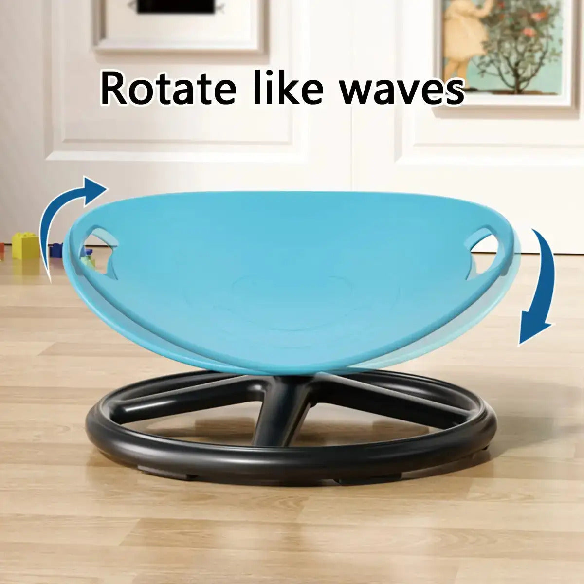 Dual-Piece Core Training Set | 360° Rotating Sensory Chair + Pilates Wand Chair | Egg-Shaped Non-Slip Seat with Spring Resistance Adjustment | Enhances Balance Stability | Suitable for Autism, ADHD, Fitness Beginners | Metal