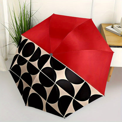 1pc Automatic Open/Close Umbrella with Auto - Red/Black/Beige/, Portable Folding Umbrella with, Windproof, for Travel, Formal & Casual Events - Ideal Gift for Women/Men - Durable Automatic Umbrella, Travel Essential, Abstract