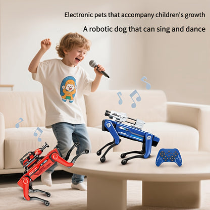 [Smart Robot Dog] New Multifunctional Robot Dog, Firefighter/SWAT Model with Water Spray & Soft Bullet Launcher, Multiple Language Instructions, Bionic Mechanical Arm, Singing and Dancing, Handshake Greeting, Remote Control T