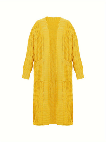 [Cardigan Sweater] Plus Size - Plus Size Cardigan Sweater A23A062
