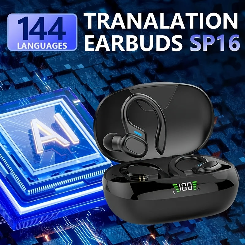 144 Real Time Translation Earphones] New 144 Translation Earphones - Real Time Translation, Suitable for Travel, Business, Work