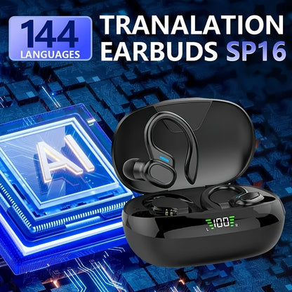 144 Real Time Translation Earphones] New 144 Translation Earphones - Real Time Translation, Suitable for Travel, Business, Work