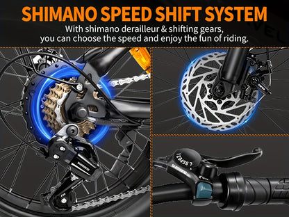 Smart Self-Balancing Scooter with Dual Motors, 749W, 67.2V, 15.6Ah, 20-Inch Off-Road Hoverboard, 50-Mile Range, 12.5 MPH Top Speed, Electric Dirt Bike, Ebike, Dirtbike