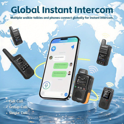 TIDRADIO M13 Global Walkie Talkie 5000km Long Rang Global PPT Walkie-Talkie with SIM Card 1 Year Free Data Service Transnational POC Radio, Transnational Communication, Emergency Radio, Durable Construction, Portable Device,