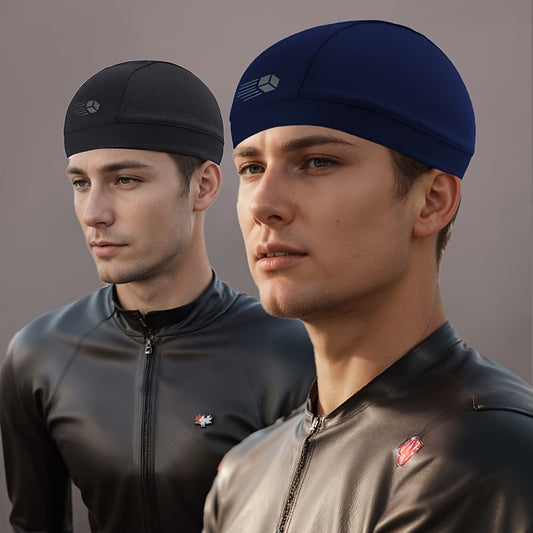 1pc Unisex Cooling Cap, Cycling Headband with Cooling Liner, Stretchy Work Cap, Summer Sweat-Absorbing Beanie, Breathable Mesh Skull Cap for Running, Lightweight Quick-Dry Sports Cooling Riding Skull Cap, Motorcycle Accessory