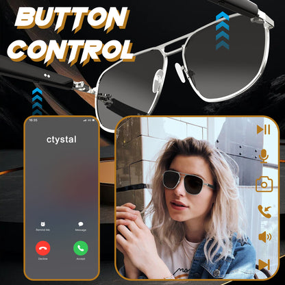 5.3 wireless glasses headset, sunglasses sports, smart wireless glasses, sports glasses, wireless calls, music playback, pilot sports glasses, cycling glasses wireless headset, sports outdoor cycling glasses, suitable for men