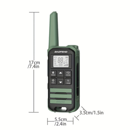 BAOFENG FR-22A FRS Two-Way Radio for Adults - Long Range, USB-C Charging, Rechargeable, NOAA, Flashlight, 1.5-3km Range, 36V Operating Voltage, ABS Material, Business Frequency, Outdoor Communication, Sleek Design, Durable Co