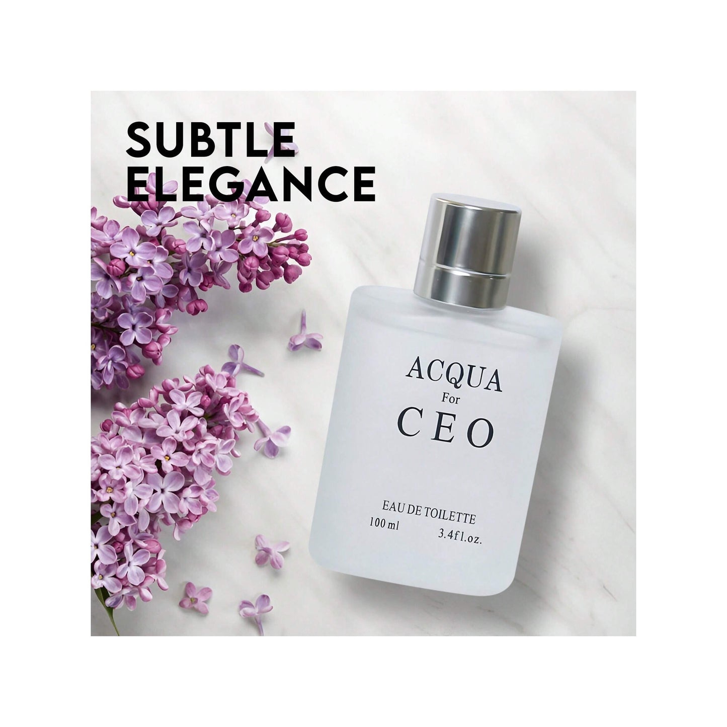 ACQUA BLACK CEO, Eau De Parfum Spray Perfume, Fragrance For Men- Daywear, Casual Daily - 3.4 Oz Bottle- Ideal EDP Beauty Gift For Birthday, Anniversary