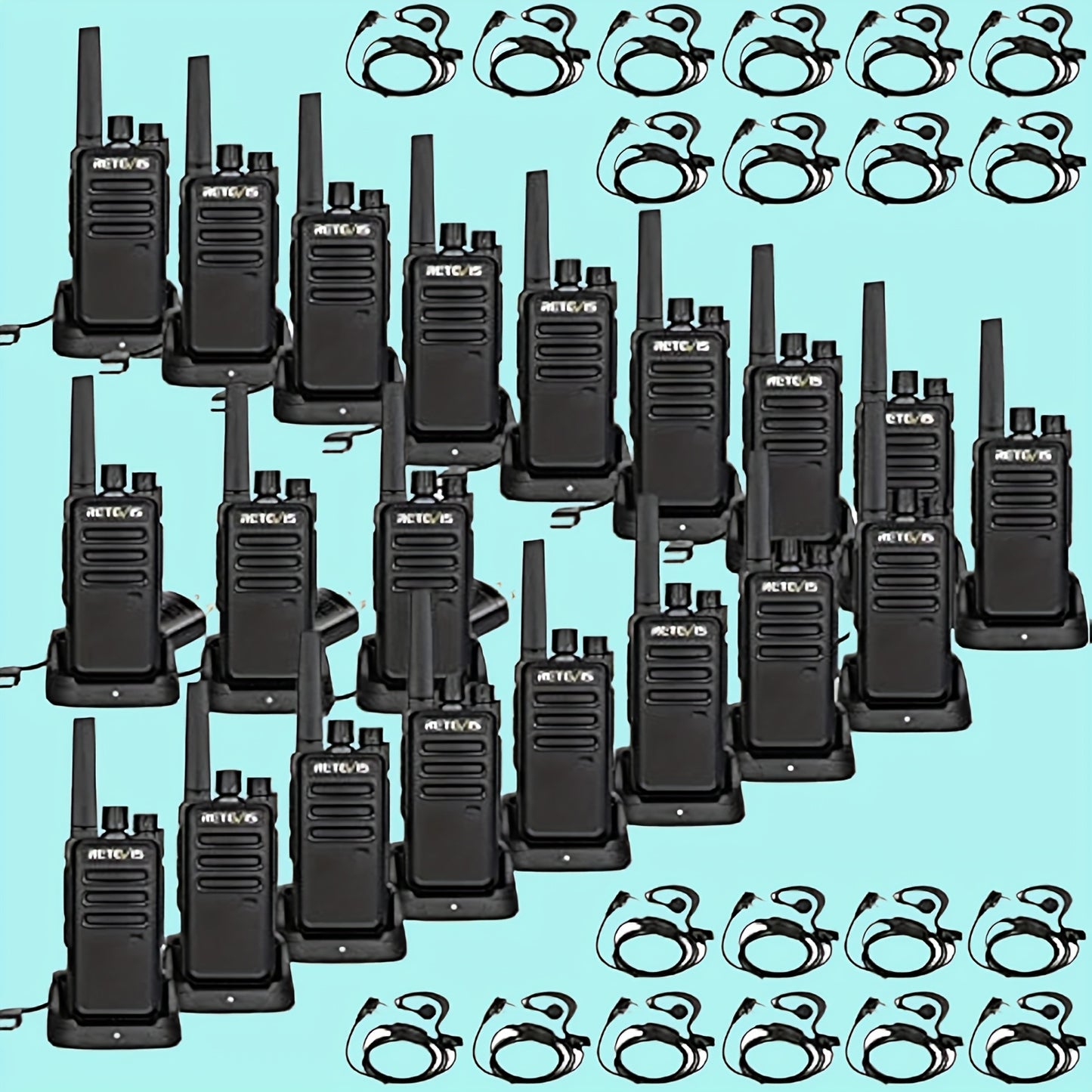 2/4/6/10/20pcs Walkie Talkie, Retevis Walkie Talkies Rechargeable,Portable FRS Two-Way Radios for Adults,Heavy Duty 2 Way Radios Long Range,USB Charging Base,License Free Walkie Talkie for Road Trip Gifts Camping