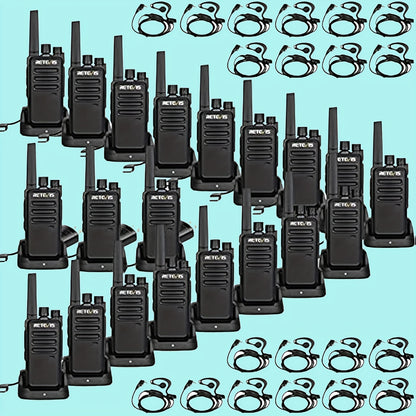 2/4/6/10/20pcs Walkie Talkie, Retevis Walkie Talkies Rechargeable,Portable FRS Two-Way Radios for Adults,Heavy Duty 2 Way Radios Long Range,USB Charging Base,License Free Walkie Talkie for Road Trip Gifts Camping