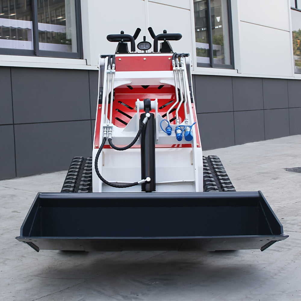 New Upgraded Version With Radiator, B & S 13.5 HP Mini Crawler Skid Steer Loader, Gasoline Engine, Hydraulic Guide Drive, Suitable For Construction, Farms, Roads, Parks, Orchards, Gardens. In Stock In The USA STOCK Free Sship