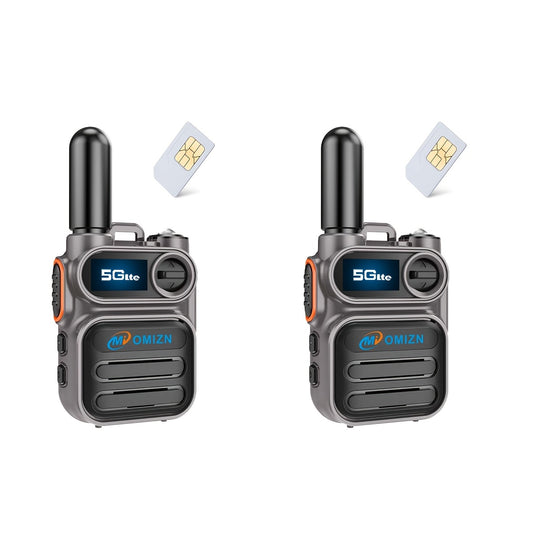 Global Walkie Talkie with SIM Card Nationwide Cellular PoC Two Way Radios Unlimited Range 6000mAh AES256 Type-C Charging Flashlight 2pcs