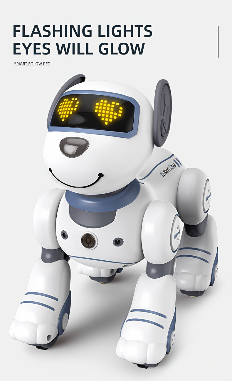 GRAXGROW Funny RC Robot Electronic Dog Stunt Dog Voice Command Programmable Music Dance, Infrared Remote Control Robot Dog for Kids Toys Ages 3+ Boys And Girls for Birthday Gifts, Entertainment, Interactive Play, Fun Robot, P