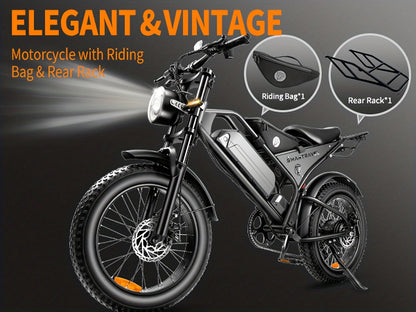 Smart Self-Balancing Scooter with Dual Motors, 749W, 67.2V, 15.6Ah, 20-Inch Off-Road Hoverboard, 50-Mile Range, 12.5 MPH Top Speed, Electric Dirt Bike, Ebike, Dirtbike