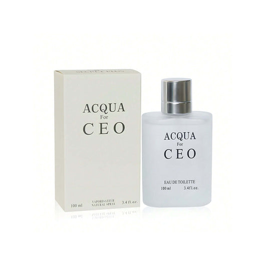 ACQUA BLACK CEO, Eau De Parfum Spray Perfume, Fragrance For Men- Daywear, Casual Daily - 3.4 Oz Bottle- Ideal EDP Beauty Gift For Birthday, Anniversary
