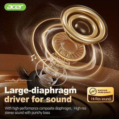 Acer OHR560 OWS Headset ACS panoramic sound shocking bass Ultra-long battery life Game low latency Comfortable to wear Portable and foldable Learning/Business/Travel/Sports/Phone/Music Halloween/Christmas Gift Recommendation,