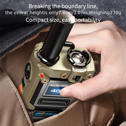 Global Walkie Talkie 5000 Km Real-Time Call, Two-Way Radio PTT with Flashlight, Aluminum Alloy Body, Includes 2.4G/3G/4G/5G and Other Functions, Rechargeable Battery, 172 Countries Coverage, Portable Wireless Mobilizer for Hi