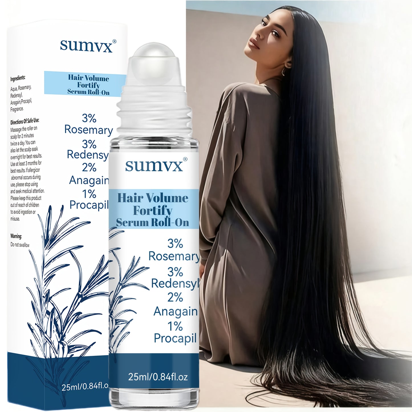 [Activate Hair Follicles] Volumizing Hair Massage Oil, Scalp Strengthening Serum, Nourishes, Soothes, Repairs, Controls Oil and Adds Volume, Removes Flaky Scalp, Repairs Split/Damaged Ends, Prevents Splitting and Breakage, In