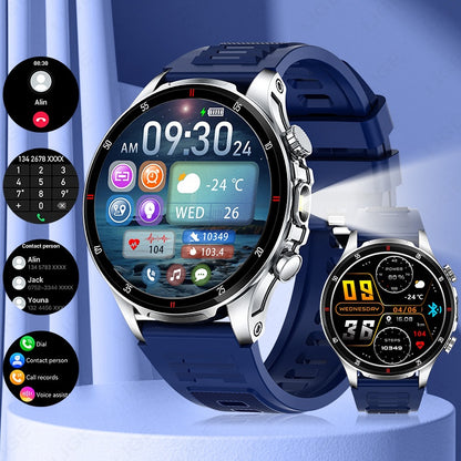[SUNKTA Smart Watch] SUNKTA Smart Watch for Men Women | 1.53" Full Touch Display, Long Range Flashlight, Wireless Calls, 100+ Activity Modes, Call & Message Alerts, 290mAh Large Battery, Fitness Tracker, Compatible with iPhon