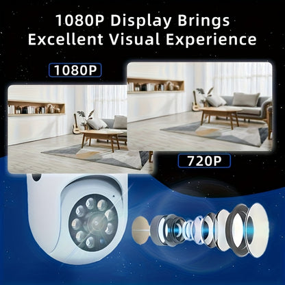 [ Hot Selling Set ] YI IoT 6pcs Security Camera Set 1080P HD+360 ° Panoramic Two-way Voice+full-color Night Vision USB Plug And Play Motion Detection+sound And Light Alarm Pet/home Monitoring