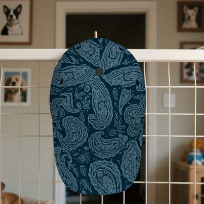 1pc Teal Paisley Swirl Art Print Classic Baseball Cap - Adjustable, Lightweight, Stylish Duckbill Hat for Men, Perfect for Sports & Casual Attire, Everyday Headwear | Funky Style Cap | Lightweight Hat