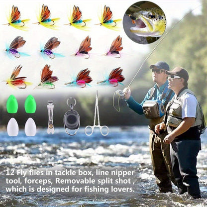 TOPFORT Fly Fishing Rod and Reel Combo Starter Kit, 4 Pie Lightweight UltraPortable Graphite Fly Rod Complete Starter Package with Carrier Bag