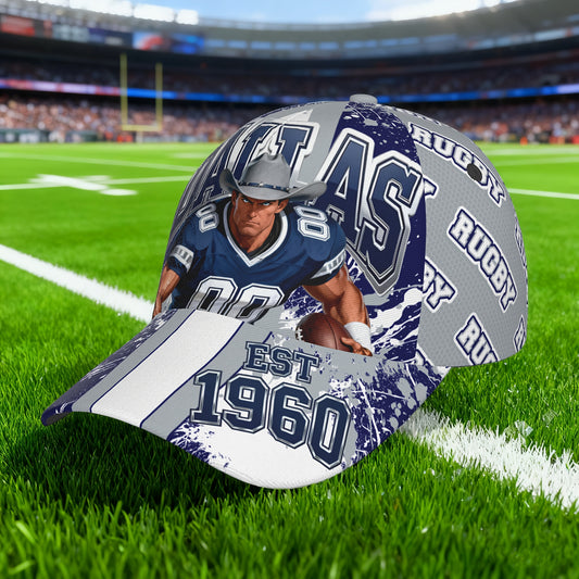 Dallas Cartoon Baseball Cap with an Adjustable Brim, Designed for Everyone, Featuring a Curved Brim, Ideal for Year-Round Use, Perfect for Outdoor Activities And Sun Protection for Enthusiasts
