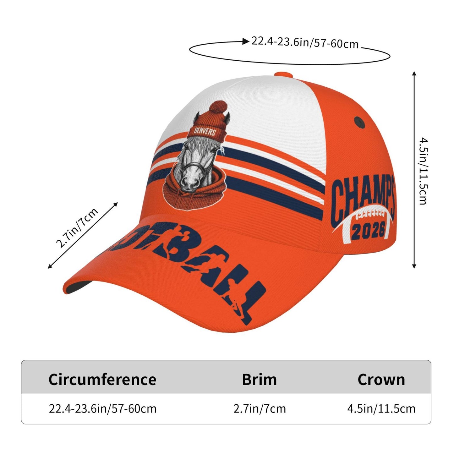 Adjustable Snapback Hat Celebrating Denver Baseball Pride