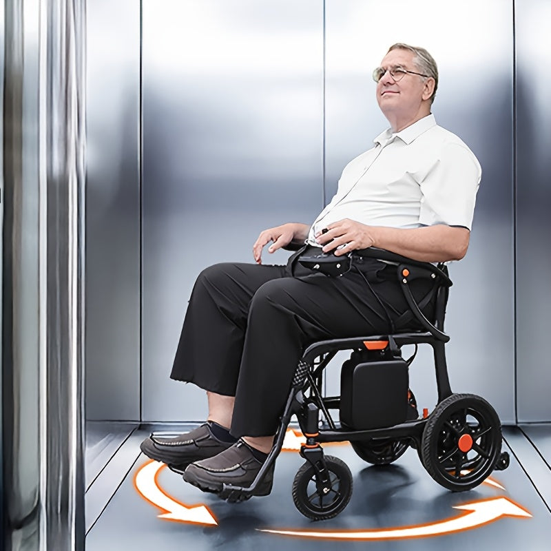 100% Carbon Fiber Electric Wheelchair 28lbs Ultra-Light Foldable No Assembly Required Dual Batteries 28-Mile Range All-Terrain Capable And FAA Approved