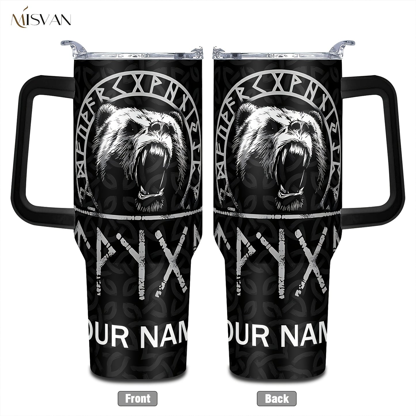 [Custom] 1pc, Beautiful and Personalized Print. 20oz, 22oz, 40oz Steel Insulated Bottle Cups with Lids. Drinkware for Summer and Winter. Outdoor Travel Sports Accessories. The Best Gift for Mother's Day, Father's Day, Other F