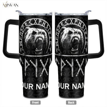 [Custom] 1pc, Beautiful and Personalized Print. 20oz, 22oz, 40oz Steel Insulated Bottle Cups with Lids. Drinkware for Summer and Winter. Outdoor Travel Sports Accessories. The Best Gift for Mother's Day, Father's Day, Other F