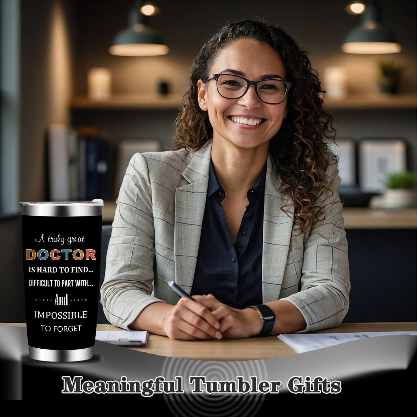Doctor Gifts - 20oz Tumbler, Doctor Appreciation Gifts for Men & Women, Best Retirement Gifts for Doctors, Dr. MD Cup, Future Doctor Graduation Gift- Stainless Steel Edge Design