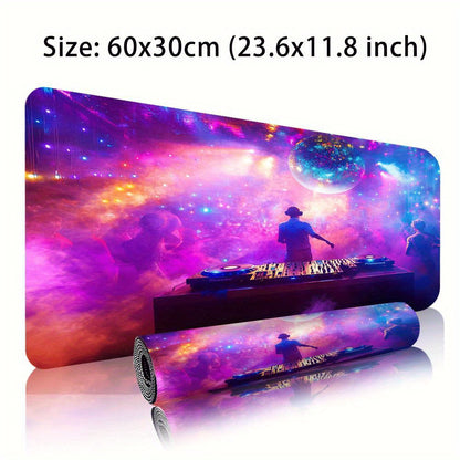1pc Large DJ Desk Mat & Mouse Pad - Non-Slip Base, Spacious Workspace for Home Office, Studio, Live Performances - Compatible with Laptop, Keyboard, Controller - Perfect Gift for DJs, Producers, Music Lovers - Durable Polyest