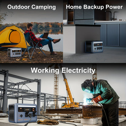 (2025 New) OSCAL Solar Generator with 400W Solar Panel PowerMax 1800, 1024Wh LiFePO4 Battery Generator with 3 AC Outlets (3200W Surge), 700W AC Charging, App Control Power Station for Home Backup, Plus A Bonus 30w Solar Panel