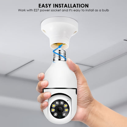 10pcs FHD 2MP Wireless Light-Bulb Security Camera, Work With 2, 4ghz WiFi, Motion Auto Tracking, 2 Way Audio, Spotlight Night Vision, E27 Screw-in CCTV Camera