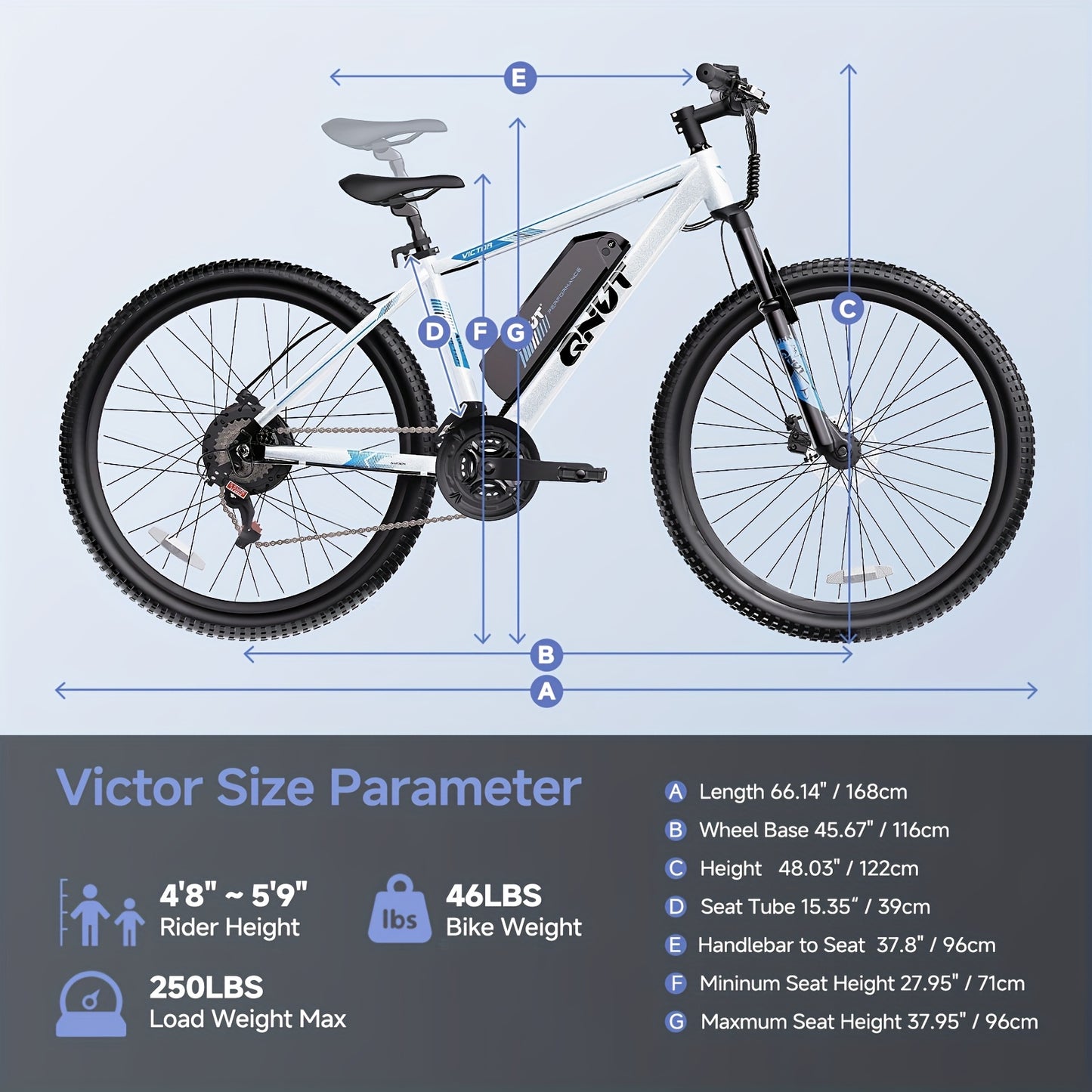 Victor 26" Electric Bike for Adults, Electric Mountain Bike with 36V 10.4Ah Removable Battery, Cheap And E-Bike for Men & Women, Suitable for Commuting Exercise, Meeting Complex Terrain Riding Needs And Enjoying Leisure Time