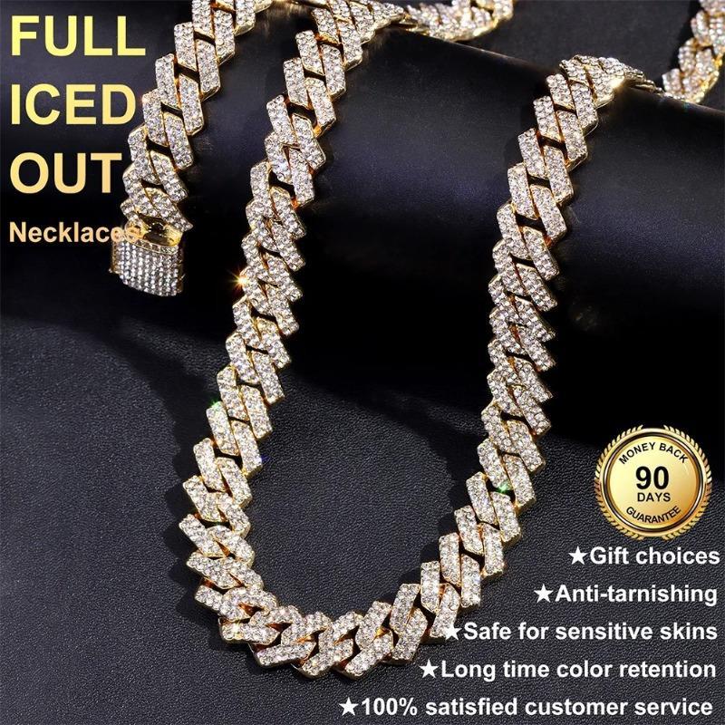 5pcs Hip Hop Men Watch Cuban Link Chain Set 15mm Necklace +Watch+Bracelet+Ring Creative Iced Out Stylish Jewelry For Women Men -The Perfect Gift For Father'S Day, Valentine'S Day, Easter, Birthdays, Christmas Gift