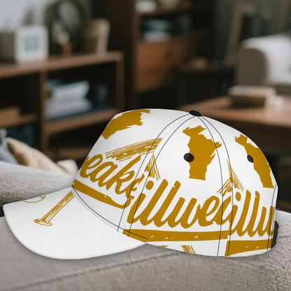 1pc Milwaukee Baseball Cap - Adjustable Snapback Hat with Full-Body Design, Vibrant Golden "Milwaukee" Emblem Print, Perfect for Sports, Running & Street Fashion, Polyester Material, Baseball Cap