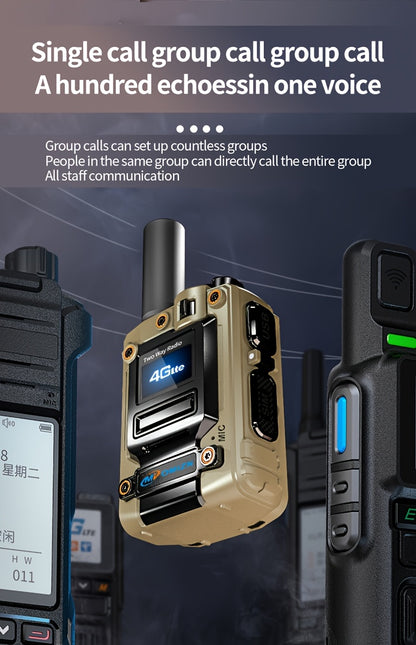 OMIZN-M8 Global Walkie Talkie 5000km Nationwide PoC Two Way Radios with SIM Card 6800mAh AES256 Type-C Charging Noise Reduction Long Range, Emergency Communication, Outdoor Communication, Lightweight Radio, Portable Device, D