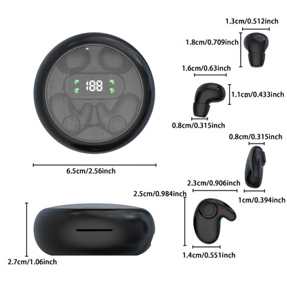 2 Pairs Of In Ear Wireless Wireless Earbuds, Invisible Mini Sleep Earbuds, Long Battery Life, Comfortable To Wear, High Fidelity Sound Quality, Intelligent Noise Reduction, Bass Loop, Touch Control, Digital Display Screen, Of