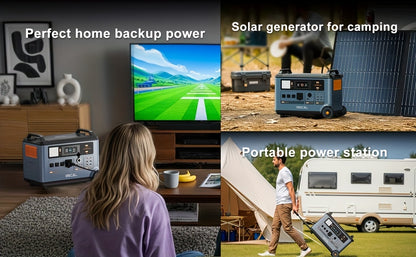 Blackview OSCAL PowerMax 6000 Solar Generator 6000W/3600Wh Power Station with 500W Solar Panel & Bonus 30W Panel, 120V/240V Split Phase AC Outlets, 9000W Peak, Portable for home Backup, RV, Camping, Emergency Battery Power Su