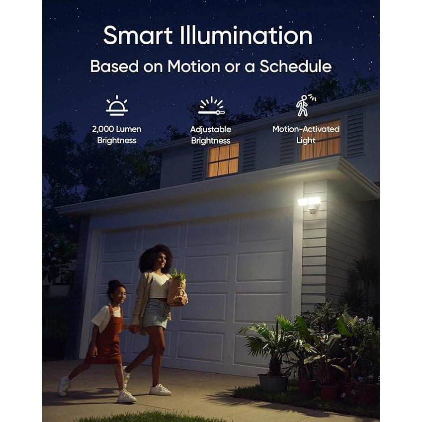 eufy Security Floodlight Camera E340 Wired,360° Pan and Tilt,24/7 Recording,Dual-Band Wi-Fi, 2,000 Lumens,Motion-Activated,Dual Camera,HomeBase 3 Compatible,Local Storage,No Monthly Fee (Refurbished)