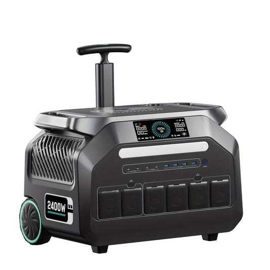 IEE 2400W Portable Power Station P2400, 2048Wh Large Capacity Solar Generator, 1800W AC Charging & 1000W Solar Charging, APP Control LiFePO4 Battery Power Station Pure Sine Wave for Home Backup, Power Outage, Camping, RV, Eme