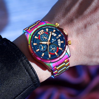 RUIGE Trendy And Fashionable Quartz Women's Watch, Date Display with Fashionable Night Light Function, Trendy And Cool Design Appearance, Vibrant And Colorful Colors for Women's Party Gifts N3-3
