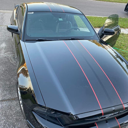 1Set/3Pairs Decal Sticker Vinyl Racing Stripe Decal Sticker for Car Decoration Fender, Hood, Roof, Trunk Bumper Compatible with All Cars Truck or SUV Free Size
