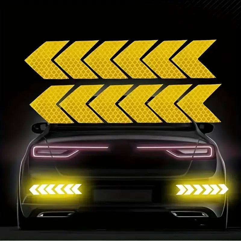 48pcs Set of Waterproof Reflective Arrow Stickers for Cars, RVs, Motorcycles, and Bicycles - Universal Nighttime Warning Decals, Car Decals, Christmas Gift, Car Decal Red Green, Car Accessorie, Reflective Sticker, Car Sticker