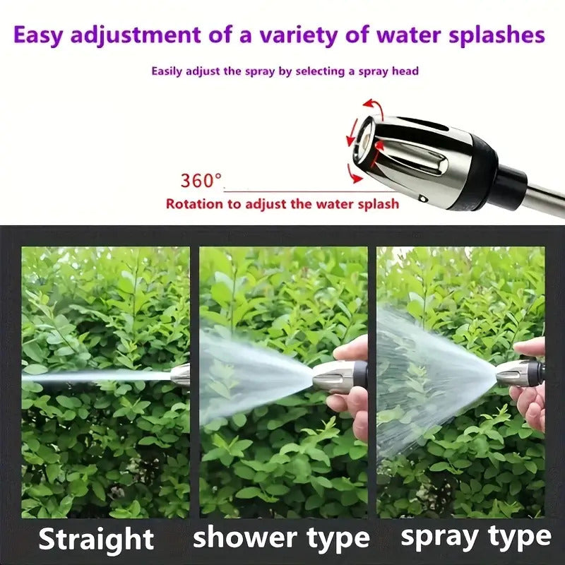 1pc High-Pressure Motorcycle& Car Wash Water Gun- Durable Plastic Construction, Adjustable Nozzle with Garden Hose Connector, Ergonomic Grip for Bikes, Vehicles, Cars, SUVs, Trucks- Heavy-Duty Manual Pressure Washer Tool, Out