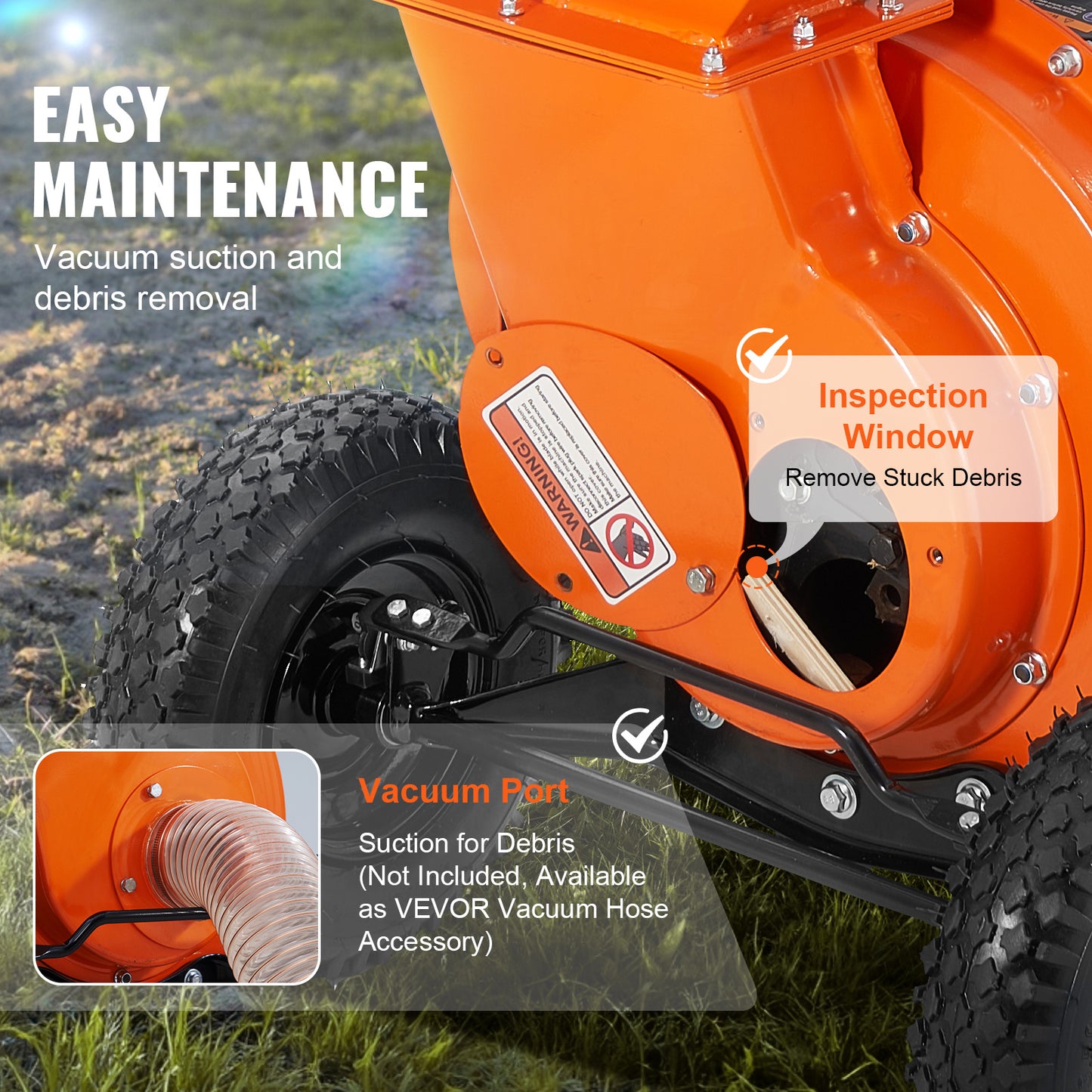 VEVOR Wood Chipper Shredder Mulcher 7HP Heavy Duty Gas Powered 3” 212cc/ 420cc, 4.1kw/4.1kw