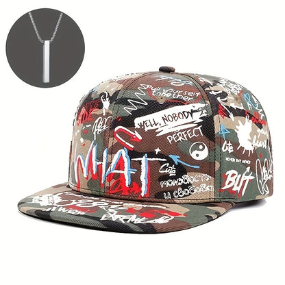 2pcs "one hat and one decorative necklace"Outdoor Men'S Hip Hop Hats and Accessories, Fall/winter Street, Windproof, Warm Hat, Christmas Gift